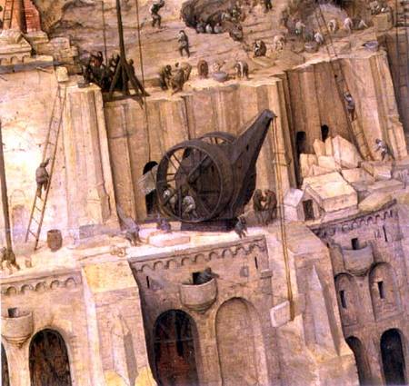 The Tower of Babel, detail of construction work from Giuseppe Pellizza da Volpedo