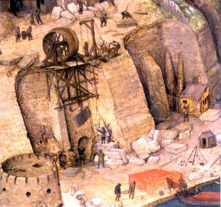 The Tower of Babel, detail of the construction works from Giuseppe Pellizza da Volpedo