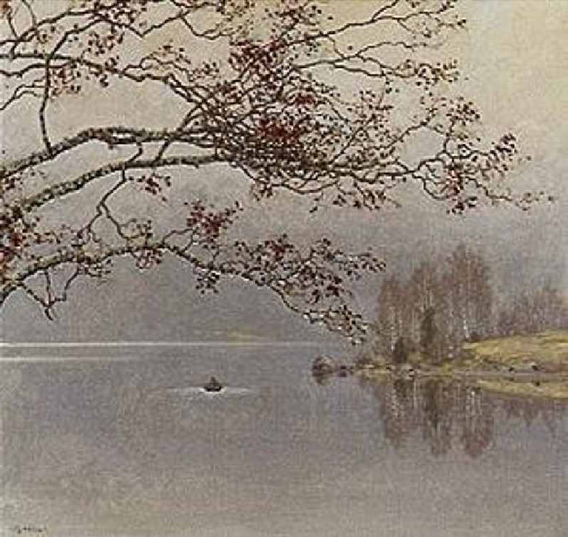 Winter at the lake. from Gustaf Edolf Fjaestad