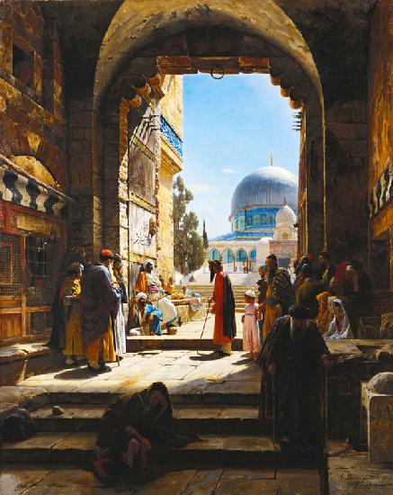 At the Entrance to the Temple Mount, Jerusalem