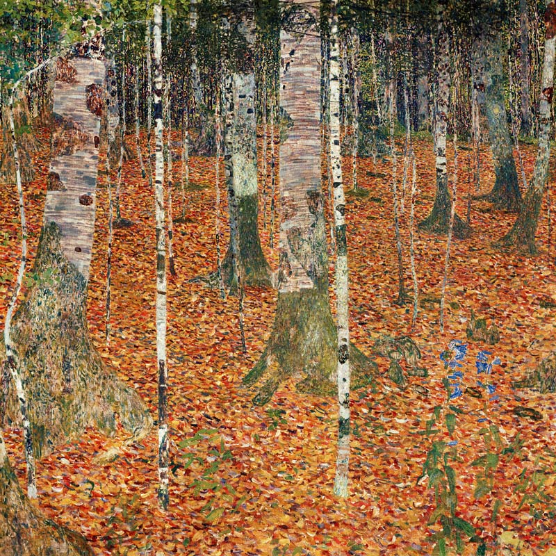 Birkenwald im Herbst. from Gustav Klimt
