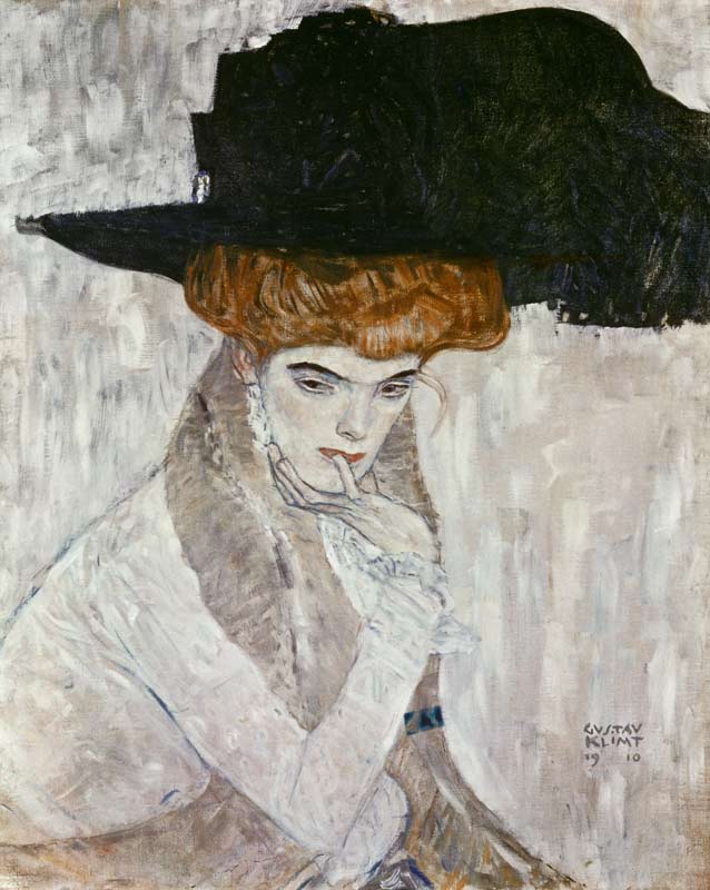 Der schwarze Federhut from Gustav Klimt