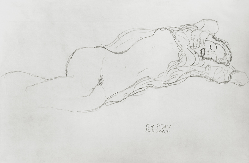 Reclining Woman from Gustav Klimt