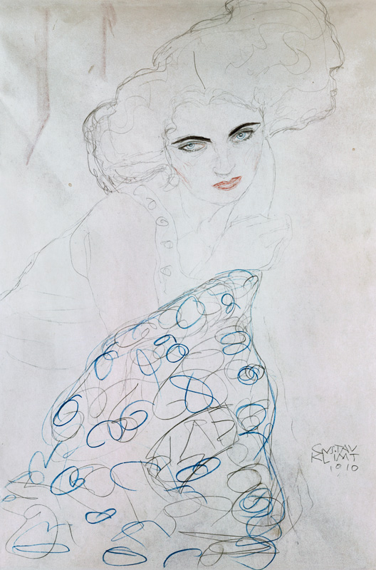 Studie zu einem Damenportraet from Gustav Klimt