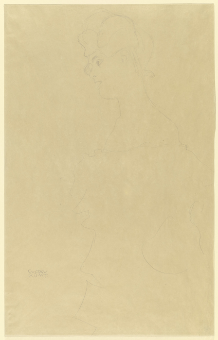 Halbbild eines Mädchens nach links (Studie einer "Engländerin") from Gustav Klimt