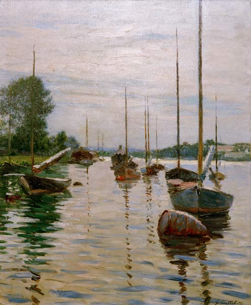 Ankernde Boote auf d.Seine from Gustave Caillebotte