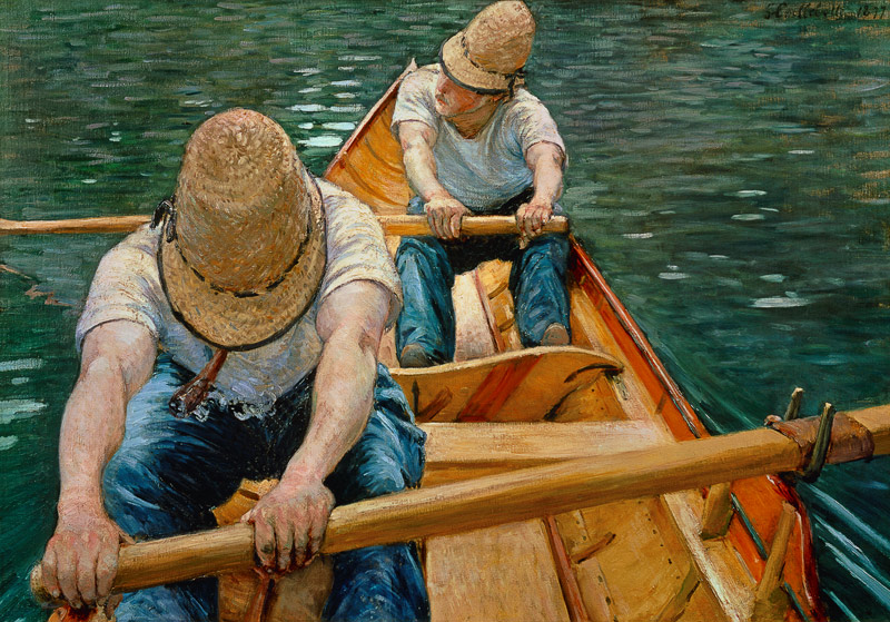 Boaters Rowing on the Yerres from Gustave Caillebotte