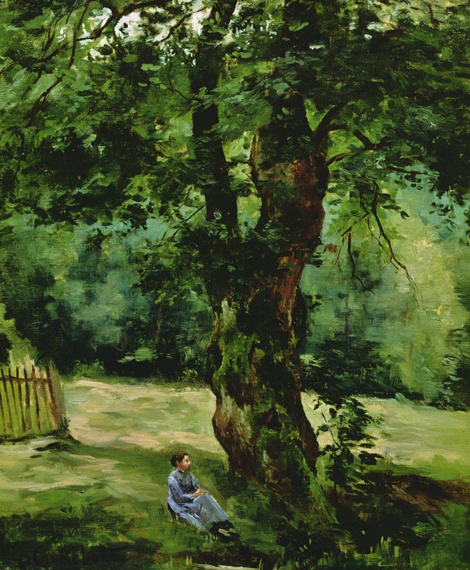 Woman Seated Beneath a Tree from Gustave Caillebotte