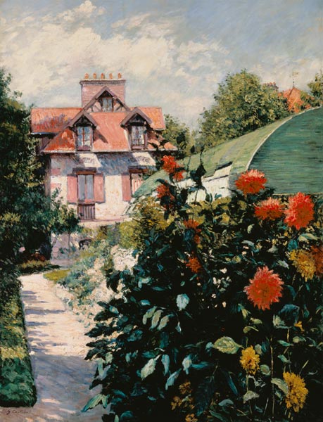 Die Dahlien - Garten im kleinen Dorf Gennevilliers from Gustave Caillebotte