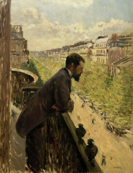 Mann auf dem Balkon from Gustave Caillebotte