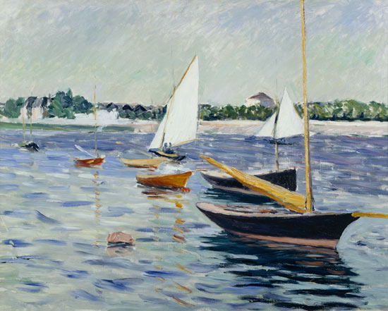 Sailing Boats at Argenteuil from Gustave Caillebotte
