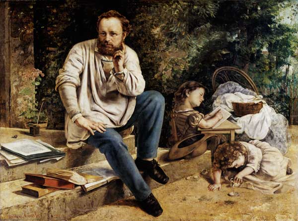 Portrait de Pierre Joseph Proudhon from Gustave Courbet