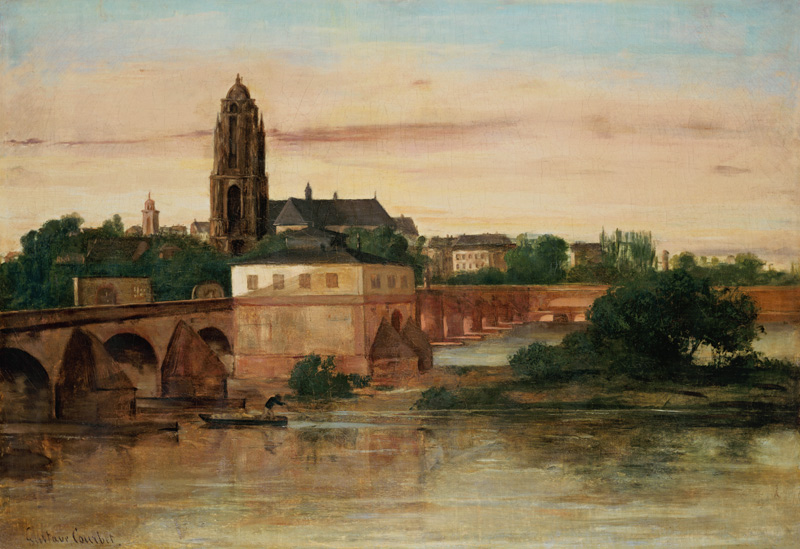 Blick auf Frankfurt am Main mit der Alten Brücke von Sachsenhausen her from Gustave Courbet
