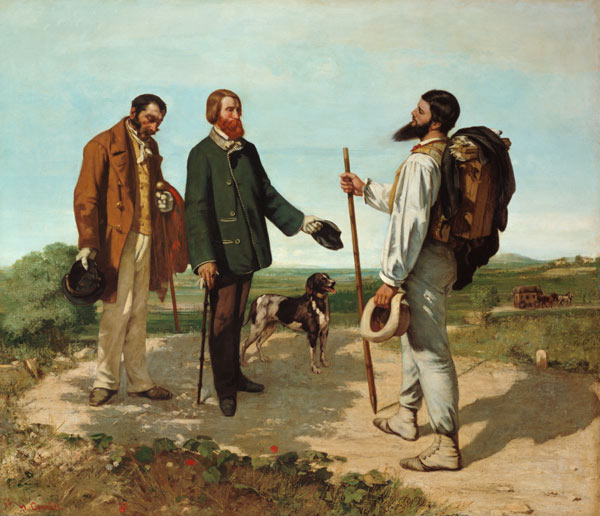 Die Begegnung (oder: Bonjour Monsieur Courbet) from Gustave Courbet