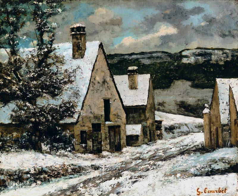Dorfausgang im Winter from Gustave Courbet