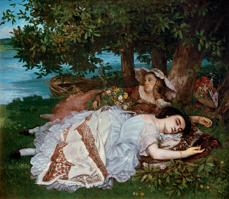 Mädchen am Ufer der Seine from Gustave Courbet