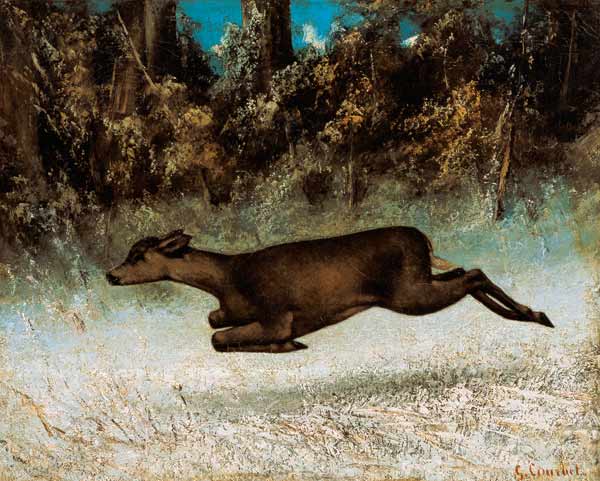 Jumping Deer from Gustave Courbet