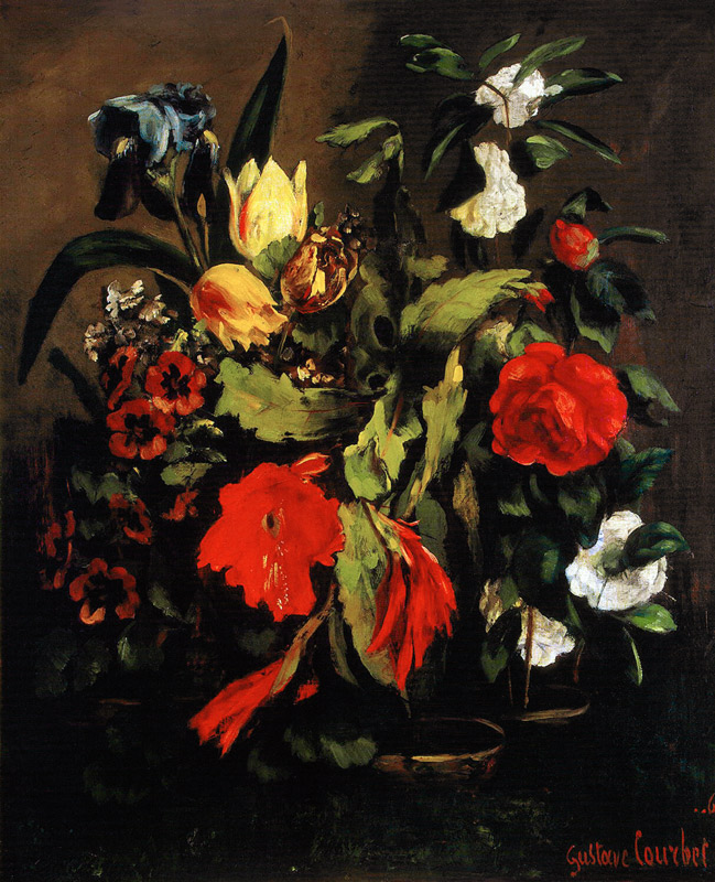 Still Life of Flowers from Gustave Courbet