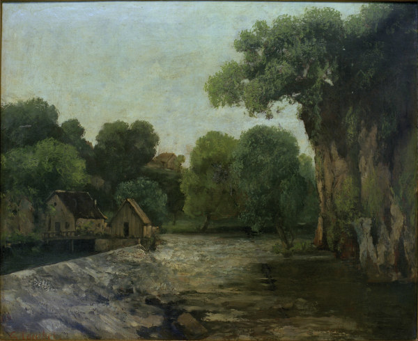 Courbet / The Mill Weir / Painting from Gustave Courbet
