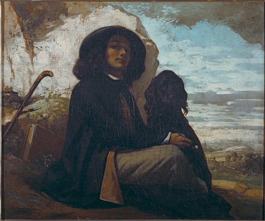 Courbet au chien noir from Gustave Courbet