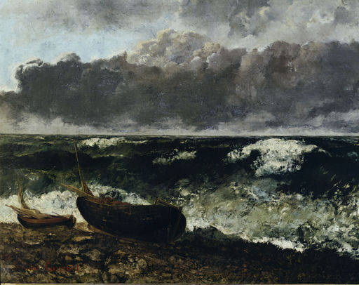 G.Courbet, Stuermische See (Detail) from Gustave Courbet
