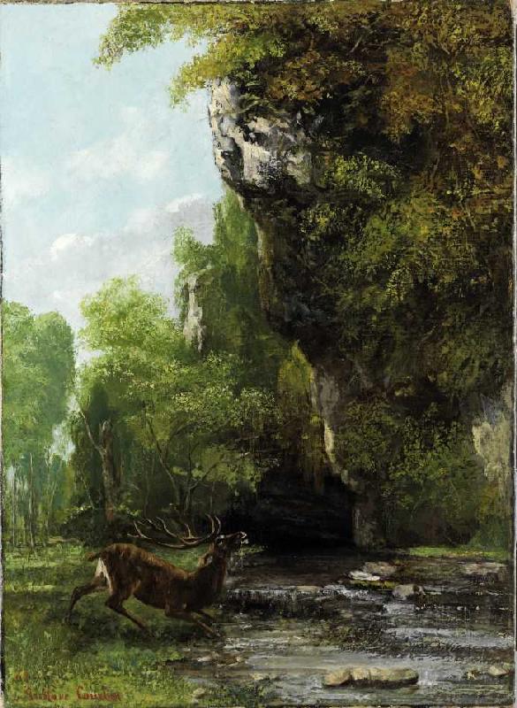 Hirsch in Bedrängnis from Gustave Courbet