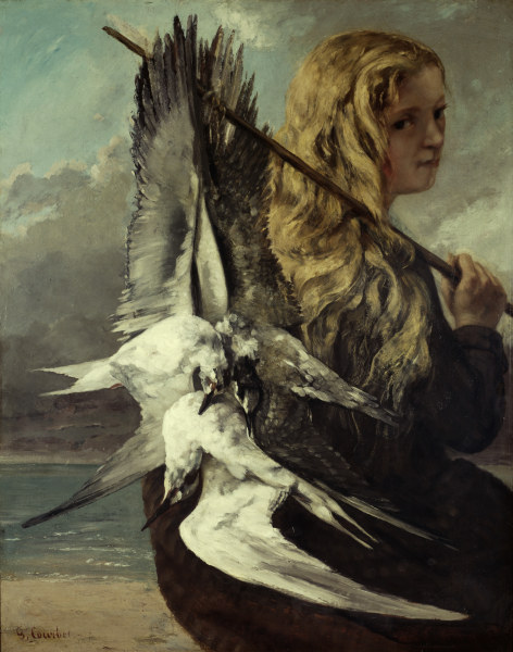 Girl with Seagulls from Gustave Courbet