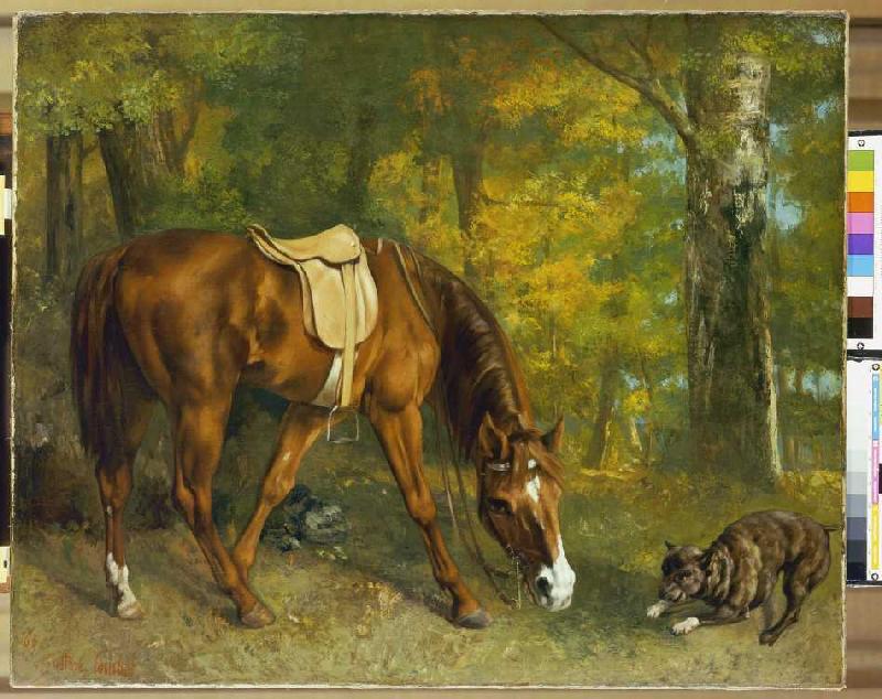 Pferd im Walde from Gustave Courbet