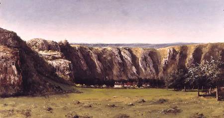 Rocky landscape near Flagey from Gustave Courbet