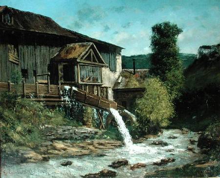 The Sawmill on the River Gauffre from Gustave Courbet