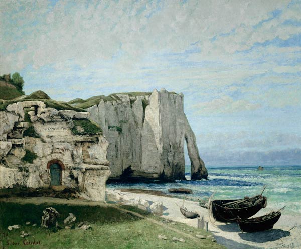 Cliff at Etretat from Gustave Courbet