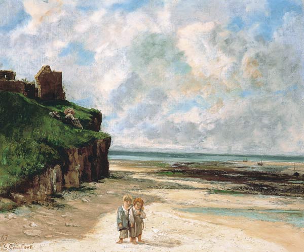 The Beach at Saint-Aubin-sur-Mer from Gustave Courbet