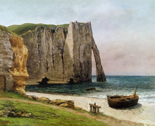 The Cliffs at Etretat from Gustave Courbet