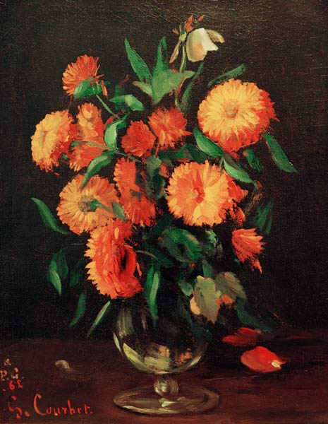 Vase mit Ringelblumen from Gustave Courbet