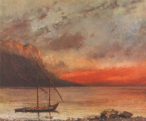 Vue du lac, coucher de soleil from Gustave Courbet