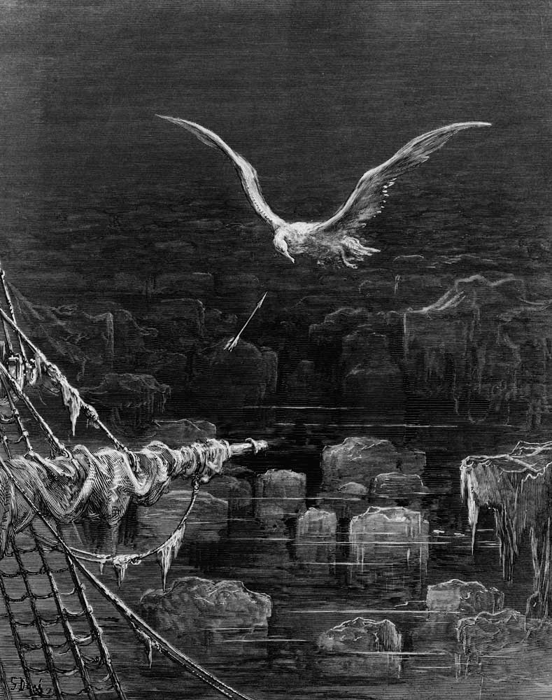 The albatross is shot the Mariner, scene from ''The Rime of the Ancient Mariner''S.T. Coleridge, S.T from Gustave Doré