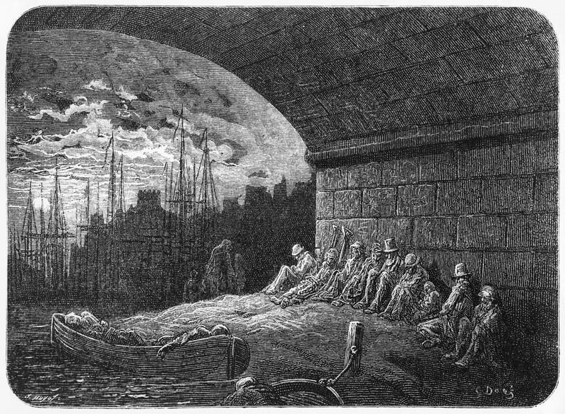 Under the Arches, illustration from ''London, A Pilgrimage'' from Gustave Doré