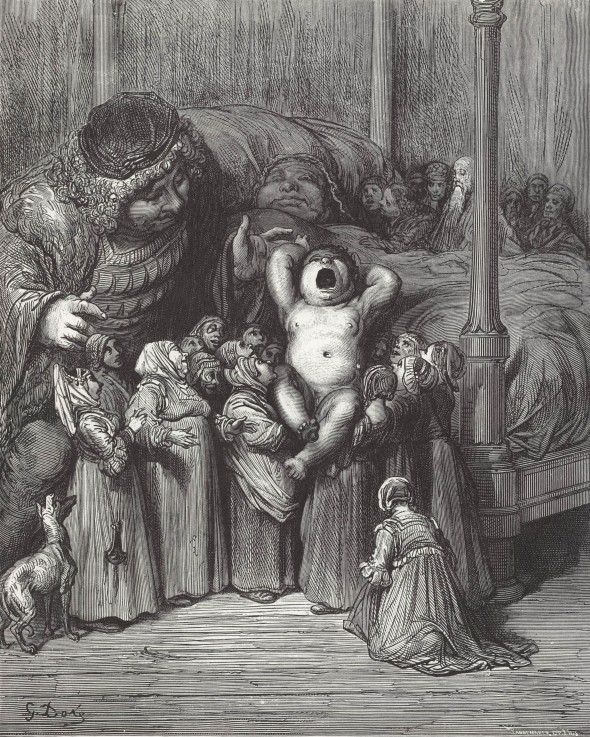 Illustration to the book "Gargantua and Pantagruel" by Rabelais from Gustave Doré