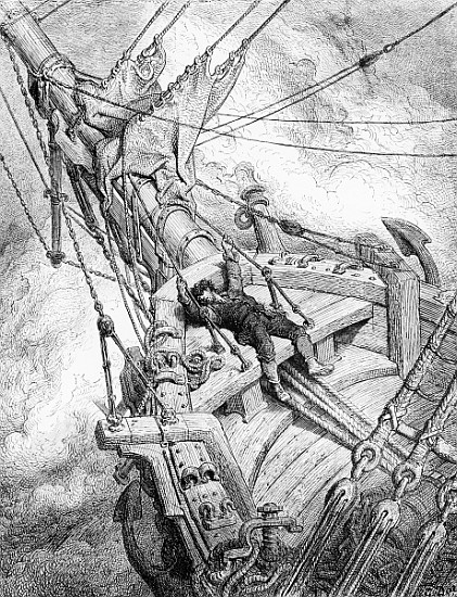 Vengeance is still required the Spirit of the South Pole for the murder of the albatross and the mar from Gustave Doré