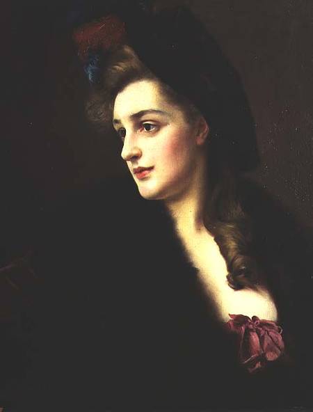 Portrait of a woman in a hat from Gustave Jacquet