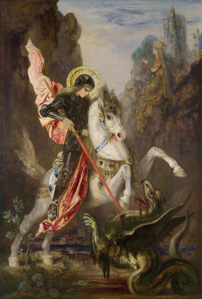 Saint George and the Dragon from Gustave Moreau