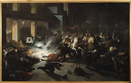 The Attempted Assassination of Emperor Napoleon III (1808-73) by Felice Orsini (1819-59) on the 14th from H. Vittori Romano