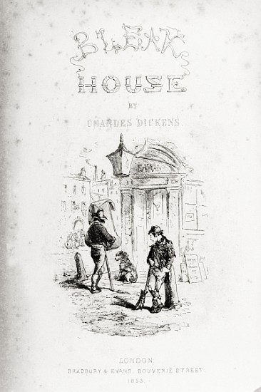 Title page of ''Bleak House'' Charles Dickens (1812-70) published by  1853 from Hablot Knight (Phiz) Browne