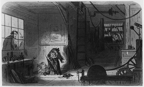 Visitors at the Works, illustration from ''Little Dorrit'' Charles Dickens from Hablot Knight (Phiz) Browne