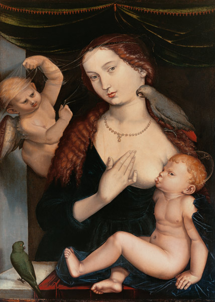 Die Madonna mit den Papageien from Hans Baldung Grien