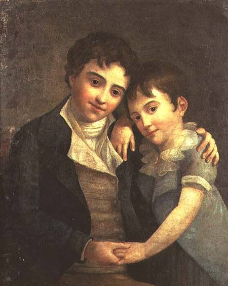 Portrait of Karl Thomas (1784-1858) and Franz Xaver (1791-1844), the two sons of Wolfgang Amadeus Mo from Hans Hansen