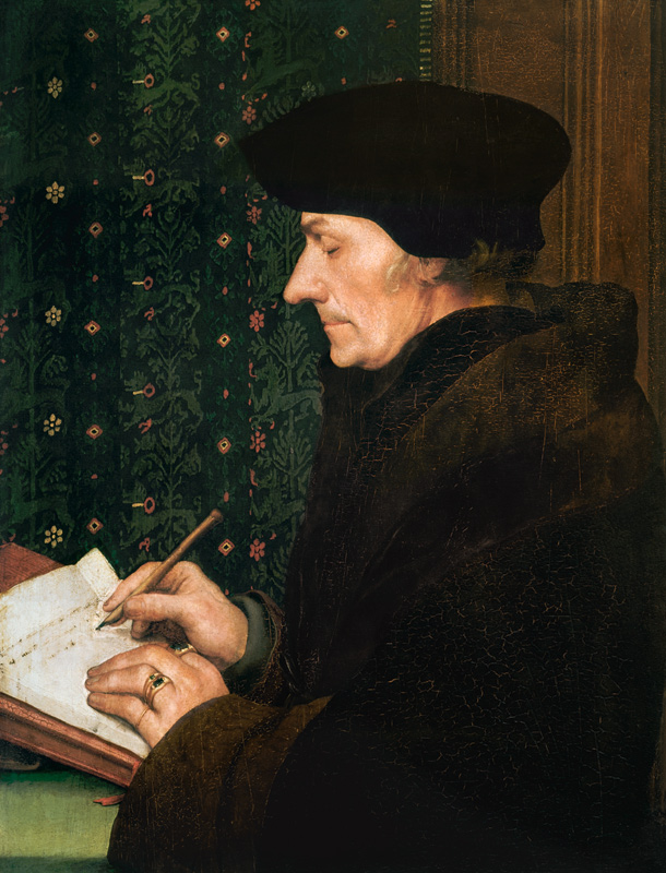 Erasmus von Rotterdam am Schreibpult from Hans Holbein d.J.