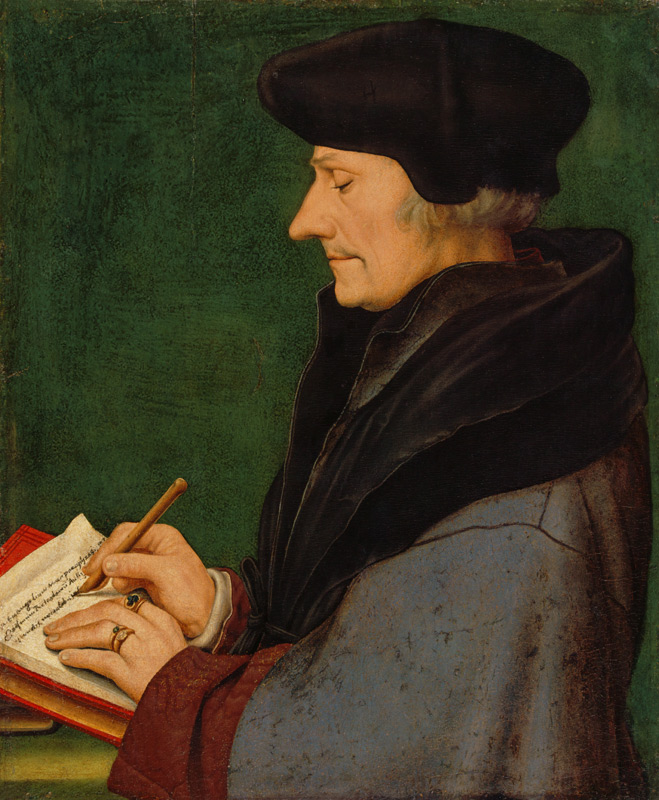 Erasmus von Rotterdam from Hans Holbein d.J.