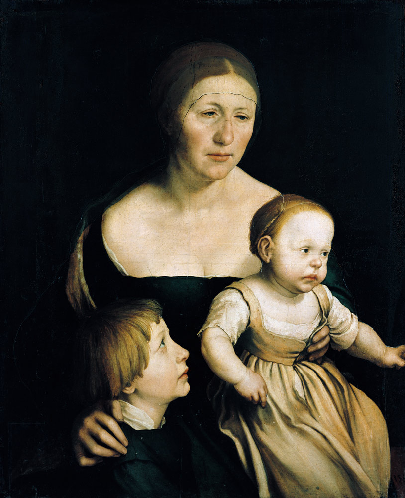 Familienbild. Die Frau des Künstlers mit den beiden älteren Kindern from Hans Holbein d.J.