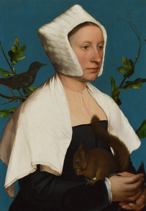 Lady with a Squirrel and a Starling from Hans Holbein d.J.